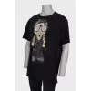 Men's long printed t-shirt