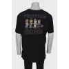 Men's long printed t-shirt