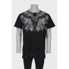 Men's black printed t-shirt