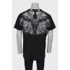 Men's black printed t-shirt