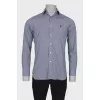 Men's gray striped shirt