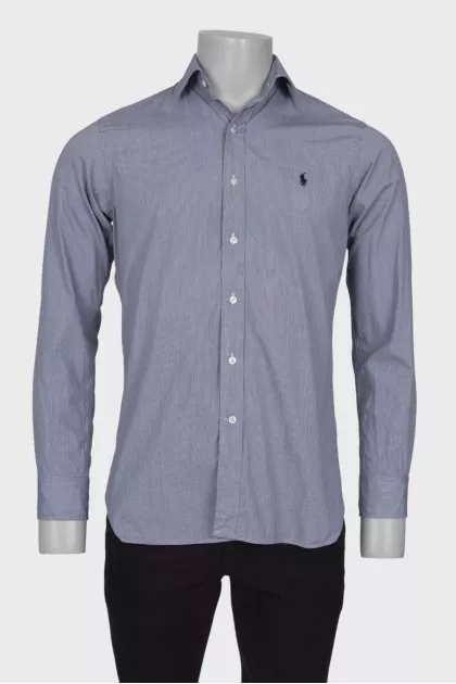 Men's gray striped shirt