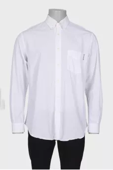 Men's white shirt with a pocket