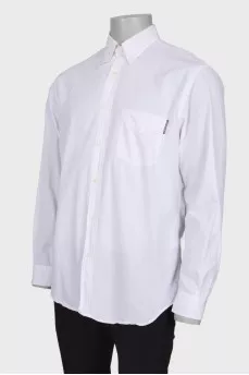 Men's white shirt with a pocket