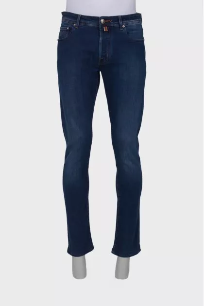 Men's dark blue jeans
