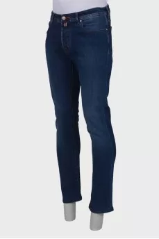 Men's dark blue jeans
