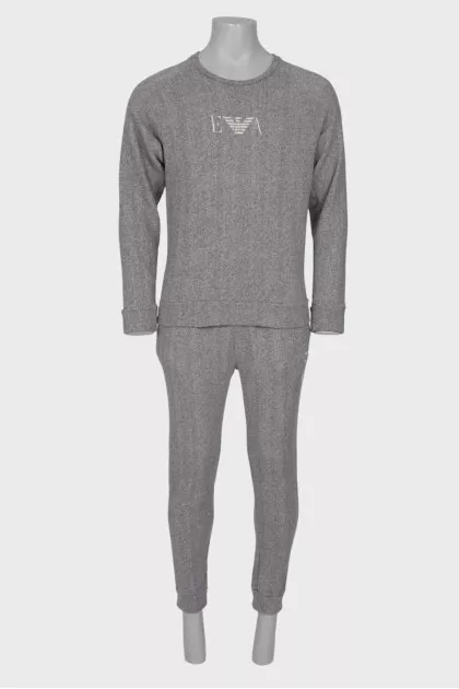 Men's gray sports suit