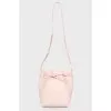 Vertical shoulder bag with tag