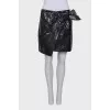 Black skirt with a bow