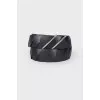 Embossed leather belt