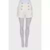 White shorts with golden buttons
