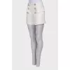 White shorts with golden buttons