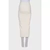 Beige pencil skirt