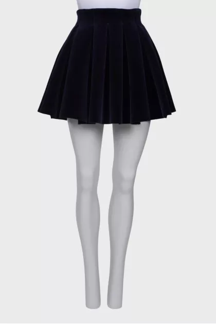Velor navy blue skirt
