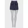 High waist tweed shorts