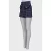 High waist tweed shorts