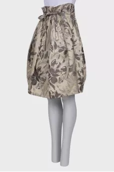 Floral embroidered skirt