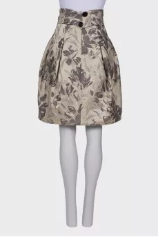 Floral embroidered skirt