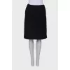 Wool straight skirt