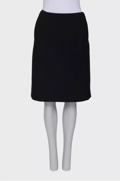 Wool straight skirt