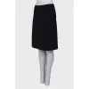 Wool straight skirt