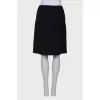 Wool straight skirt