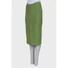 Green wild silk skirt