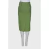 Green wild silk skirt
