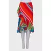 Multicolor skirt with ruffles