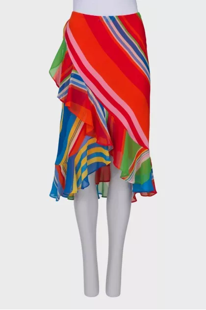 Multicolor skirt with ruffles