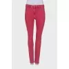 Raspberry jeans with tag