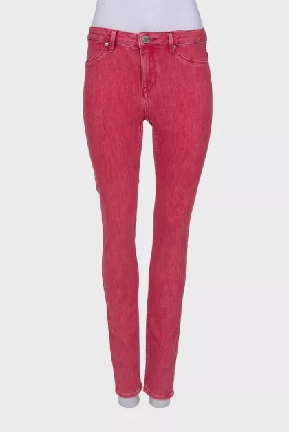 Raspberry jeans with tag