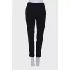 Straight fit wool trousers