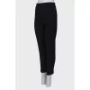 Straight fit wool trousers