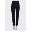 Straight fit wool trousers
