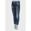 Blue ripped jeans