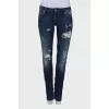Ripped low-rise jeans