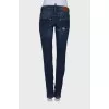 Ripped low-rise jeans