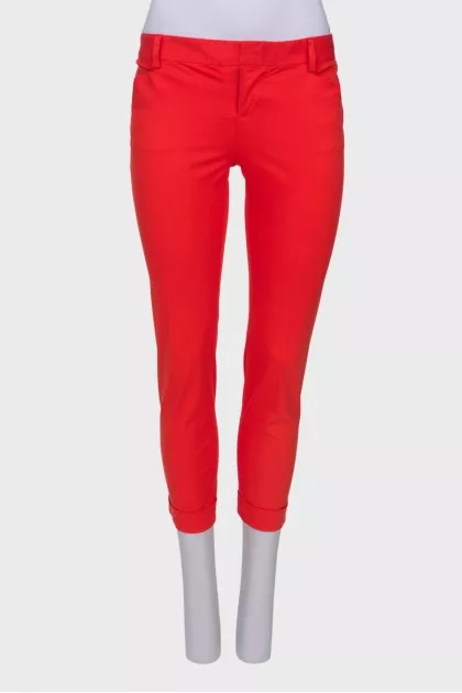 Bright orange jeans