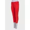Bright orange jeans