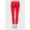 Bright orange jeans