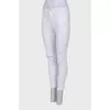 Ripped effect white jeans