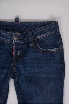 Dark blue low-rise jeans 