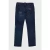 Dark blue low-rise jeans 