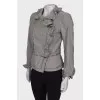 Jacket decorated with silver hardware