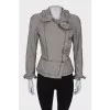 Jacket decorated with silver hardware