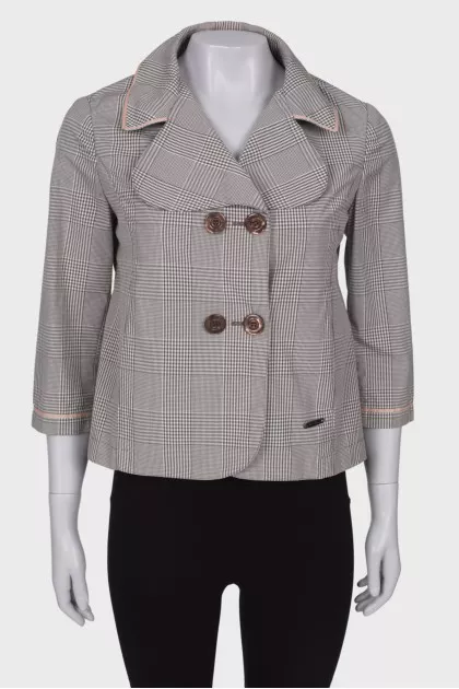 Gray plaid jacket