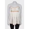 Top with pattern and lace