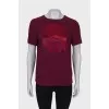 Burgundy T-shirt