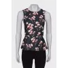 Silk and wool top